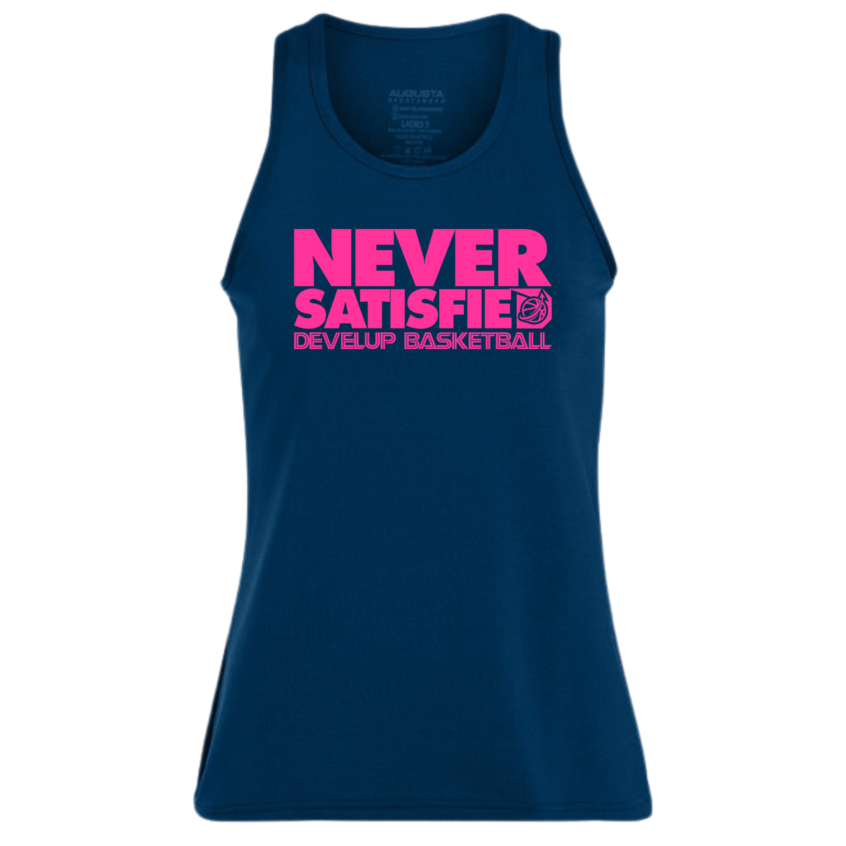 Never Satisfied Pink Women's Spandex Tank