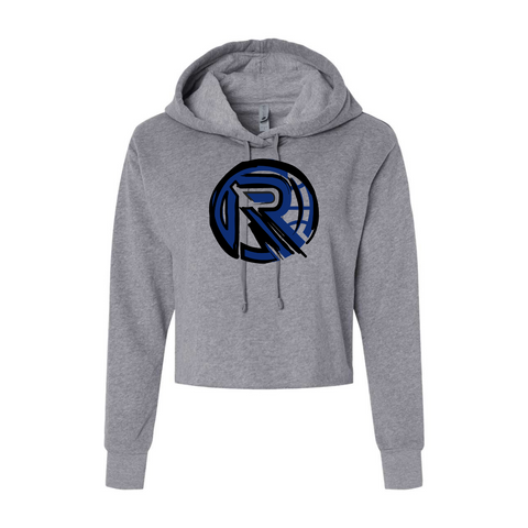 Blue Custom "R" Cropped Hoodie