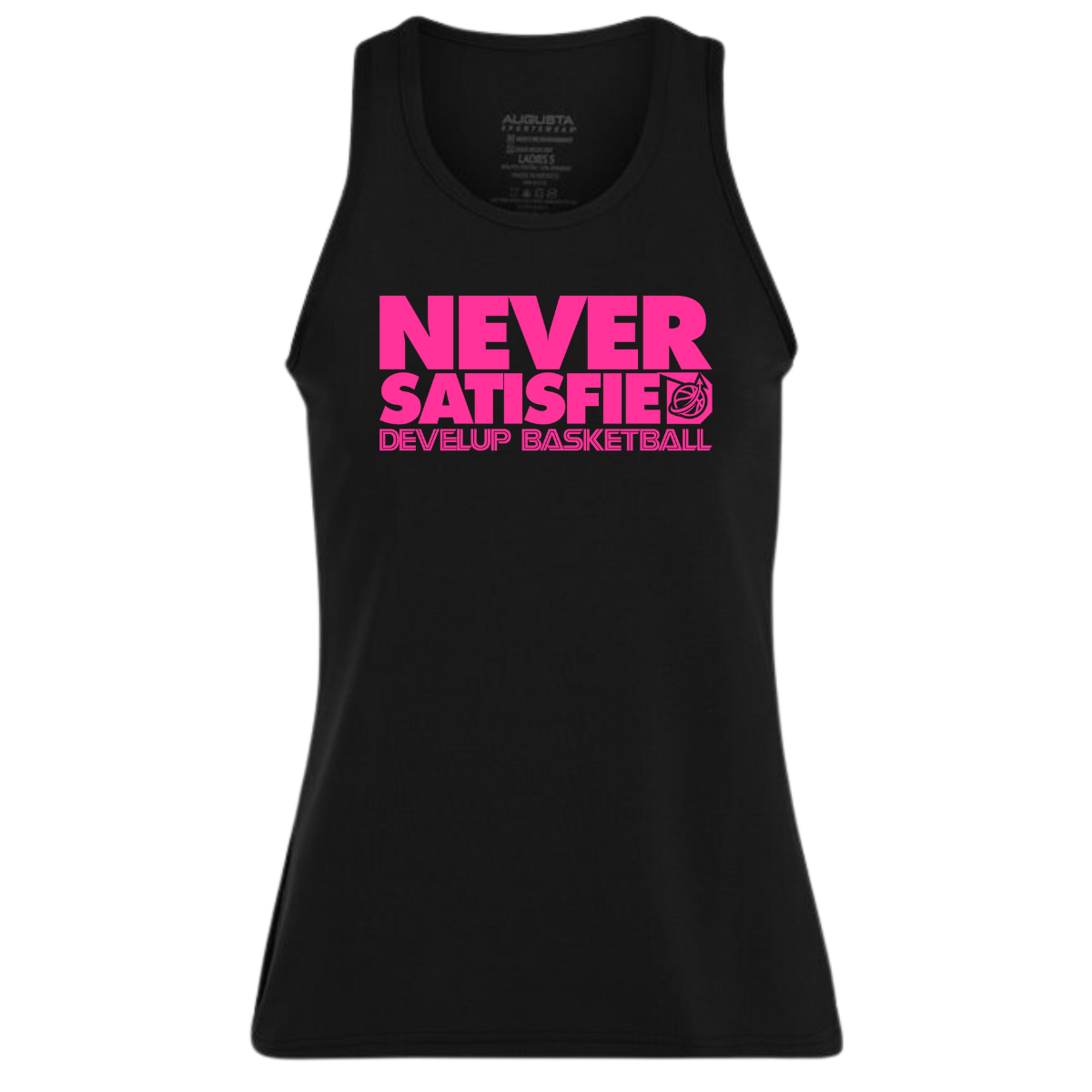 Never Satisfied Pink Women's Spandex Tank